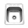 Houzer Glowtone ADA Compliant 17 inch Stainless Steel Topmount 3hole Bar Sink with Strainer A17227BS1