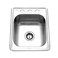 Houzer Glowtone ADA Compliant 17 inch Stainless Steel Topmount 3hole Bar Sink with Strainer A17227BS1