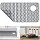 AWOKE Sink Protectors for Kitchen SinkKitchen Sink Protector Mat 286 x 145 HeatResistant Silicone Folding NonSlip Mat for Stainless Steel Sink with Right Drain Grey