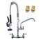 iVIGA Commercial Kitchen Faucet Wall Mount with PreRinse Sprayer 8 Inch Center Wall Mount Kitchen Sink Faucet with 96 Addon Swing Spout 25 Height Faucet with Pull Down Spray