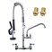 iVIGA Commercial Kitchen Faucet Wall Mount with PreRinse Sprayer 8 Inch Center Wall Mount Kitchen Sink Faucet with 96 Addon Swing Spout 25 Height Faucet with Pull Down Spray