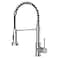 OWOFAN Kitchen Faucet with Pull Down Sprayer Industrial 1 Handle 1 Hole Or 3 Hole Faucet for Farmhouse Camper Laundry Utility Rv Wet Bar Sinks Stainless Steel Brushed Nickel