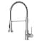 OWOFAN Kitchen Faucet with Pull Down Sprayer Industrial 1 Handle 1 Hole Or 3 Hole Faucet for Farmhouse Camper Laundry Utility Rv Wet Bar Sinks Stainless Steel Brushed Nickel