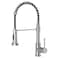 OWOFAN Kitchen Faucet with Pull Down Sprayer Industrial 1 Handle 1 Hole Or 3 Hole Faucet for Farmhouse Camper Laundry Utility Rv Wet Bar Sinks Stainless Steel Brushed Nickel