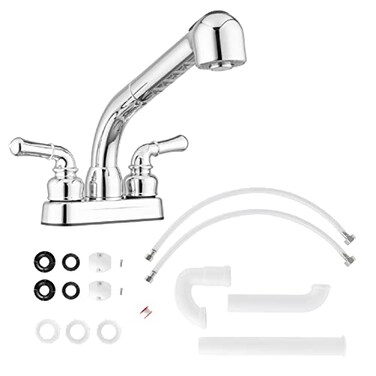 Pacific Bay Lynden Utility Laundry Sink Faucet with Swivel Stainless Steel Spout