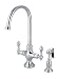 Kingston Brass KS1761ALBS Vintage Classic Kitchen Faucet with Brass Sprayer 778Inch Polished Chrome
