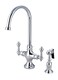 Kingston Brass KS1761ALBS Vintage Classic Kitchen Faucet with Brass Sprayer 778Inch Polished Chrome