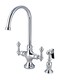 Kingston Brass KS1761ALBS Vintage Classic Kitchen Faucet with Brass Sprayer 778Inch Polished Chrome