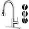 GAGALIFE Kitchen Faucets with Pull Down Sprayer High Pressure Blade Spray Kitchen Sink Faucet Brushed Nickel High Arc Single Handle Stainless Steel Classic Pull Out Spray Kitchen Faucet 1 or 3 Hole