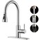 GAGALIFE Kitchen Faucets with Pull Down Sprayer High Pressure Blade Spray Kitchen Sink Faucet Brushed Nickel High Arc Single Handle Stainless Steel Classic Pull Out Spray Kitchen Faucet 1 or 3 Hole