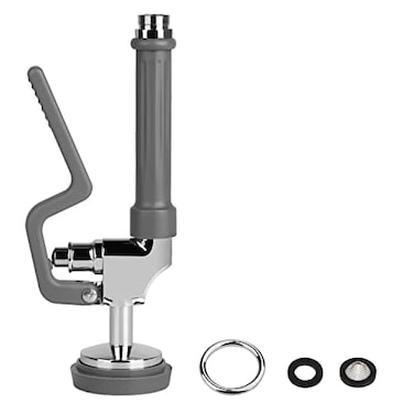 KWODE PreRinse Spray Valve Replacement Head for Commercial Kitchen Faucet 142GPM Commercial Sink Sprayer High Pressure Dishwasher Sprayer Nozzle with Hand Grip Assembly Grey