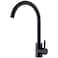 Kohonby High Arc Matte Black Kitchen Faucet Single Handle Stainless SteelCommercial Single Hole Kitchen Sink FaucetModern One Hole Bar Sink Faucet Matte Black