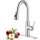 Arofa Kitchen Faucet with Pull Down Sprayer Chrome Faucet for Kitchen Sink Stainless Steel Kitchen Faucets Single Handle 1 or 3 Hole Faucet with Escutcheon for RV Outdoor Laundry Bathroom Sink