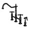 Kingston Brass KS1270AXBS Heritage Bridge Kitchen Faucet with Brass Sprayer Matte Black