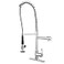 WOWOW Commercial Kitchen Faucet Deck Mount with PreRinse Sprayer 28 Height Solid Brass Commercial Kitchen Sink Faucet Chrome Spring Kitchen Faucet 1 or 3 Hole