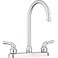 Pacific Bay Lynden Modern High Arc Kitchen Sink Faucet Metallic Plating Over ABS Plastic Brushed Satin Nickel Plating