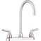 Pacific Bay Lynden Modern High Arc Kitchen Sink Faucet Metallic Plating Over ABS Plastic Brushed Satin Nickel Plating