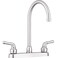 Pacific Bay Lynden Modern High Arc Kitchen Sink Faucet Metallic Plating Over ABS Plastic Brushed Satin Nickel Plating