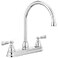 Peerless P2965LF Elmhurst TwoHandle Kitchen Faucet with Twist Aerator DeckMount Chrome
