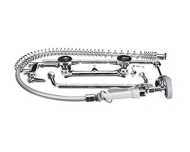 TS Brass TS Brass B0133ADF12B Easy Install Wall Mount PreRinse Faucet for Commercial Kitchens Includes Wall Bracket and 12 AddOn Faucet Sprayer Meets New DOE Requirements with a 115 GPM Flow Rate