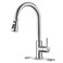 OWOFAN Brushed Nickel Kitchen Faucets with Pull Down Sprayer Kitchen Sink Faucet with Pull Out Sprayer Single Hole Deck Mount Single Handle Stainless Steel Grifos De Cocina 866068SN