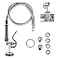 KANONEY Commercial Sink Sprayer with 45 Flexible Stainless Steel Hose PreRinse Dish Spray Valve Replacement Kit Assembly Sprayer Nozzle Head for Industrial Restaurant Kitchen Faucets Gray