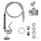 KANONEY Commercial Sink Sprayer with 45 Flexible Stainless Steel Hose PreRinse Dish Spray Valve Replacement Kit Assembly Sprayer Nozzle Head for Industrial Restaurant Kitchen Faucets Gray
