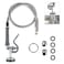 KANONEY Commercial Sink Sprayer with 45 Flexible Stainless Steel Hose PreRinse Dish Spray Valve Replacement Kit Assembly Sprayer Nozzle Head for Industrial Restaurant Kitchen Faucets Gray