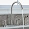 VALISY 3 Hole or 4 Hole Two Handle Kitchen Faucet with Side Sprayer Commercial LeadFree Brushed Nickel Kitchen Sink Faucets for Rv Sinks with HighArc Spout Side Sprayer VADR0004L