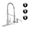 Casavilla Kitchen Faucet with LED LightKitchen Faucet with Soap DispenserFaucet for Camper Farmhouse RV Kitchen SinkSingle Handle Stainless Steel Kitchen Sink Faucets with Pull Down SprayerNickel Brus