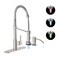 Casavilla Kitchen Faucet with LED LightKitchen Faucet with Soap DispenserFaucet for Camper Farmhouse RV Kitchen SinkSingle Handle Stainless Steel Kitchen Sink Faucets with Pull Down SprayerNickel Brus