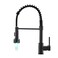 AIMADI Kitchen Faucet with Sprayer Modern Single Handle Pull Down Sprayer Spring Matte Black Kitchen Sink Faucet with LED Light