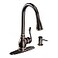 Moen CA87003BRB Single Handle Kitchen Faucet with Pullout Spray from the Anabelle Collection Mediterranean Bronze