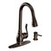 Moen CA87003BRB Single Handle Kitchen Faucet with Pullout Spray from the Anabelle Collection Mediterranean Bronze