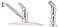 Pfister Pfirst Series Kitchen Sink Faucet with Side Sprayer Single Handle Mid Arc Polished Chrome Finish G1344444