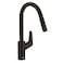 hansgrohe Focus Black High Arc Kitchen Faucet Kitchen Faucets with Pull Down Sprayer Faucet for Kitchen Sink Magnetic Docking Spray Head Matte Black 04505670 175