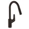 hansgrohe Focus Black High Arc Kitchen Faucet Kitchen Faucets with Pull Down Sprayer Faucet for Kitchen Sink Magnetic Docking Spray Head Matte Black 04505670 175