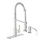Casavilla Kitchen Faucet Set Commercial Kitchen Sink Faucets with Pull Down Sprayer and Soap Dispenser Stainless Steel Faucets for Kitchen Sinks Single Handle Spring Faucet with Deck Plate