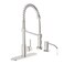 Casavilla Kitchen Faucet Set Commercial Kitchen Sink Faucets with Pull Down Sprayer and Soap Dispenser Stainless Steel Faucets for Kitchen Sinks Single Handle Spring Faucet with Deck Plate