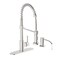 Casavilla Kitchen Faucet Set Commercial Kitchen Sink Faucets with Pull Down Sprayer and Soap Dispenser Stainless Steel Faucets for Kitchen Sinks Single Handle Spring Faucet with Deck Plate
