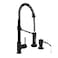 Casavilla Black Kitchen Faucet Kitchen Faucet with Soap Dispenser Faucet for Kitchen Sink Single Handle Stainless Steel Kitchen Sink Faucets with Pull Down Sprayer Camper Farmhouse RV Sink Faucet