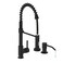 Casavilla Black Kitchen Faucet Kitchen Faucet with Soap Dispenser Faucet for Kitchen Sink Single Handle Stainless Steel Kitchen Sink Faucets with Pull Down Sprayer Camper Farmhouse RV Sink Faucet