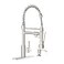 Casavilla Kitchen Faucet with Soap DispenserSingle Handle Faucet for Camper Farmhouse RV Kitchen SinkSpring Kitchen Sink Faucets with Pull Down Sprayer and Deck PlateDual Function Spray HeadBrushed Ni