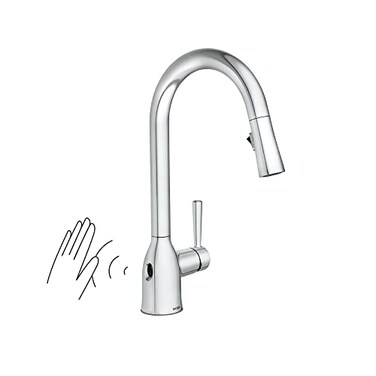 Moen Adler Chrome Motionsense Wave Sensor Touchless One Handle Pulldown Kitchen Faucet Featuring Power Clean 87233EWC