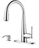 Pfister GT529SMC Lita Single Handle PullDown Kitchen Faucet with Soap Dispenser Chrome