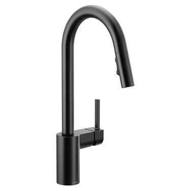 Moen Align Matte Black OneHandle Modern Kitchen Pulldown Faucet with Reflex and Power Clean Spray Technology 7565BL