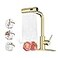 JOOM Gold Kitchen Faucets with Pull Down SprayerWaterfall Kitchen Sink FaucetCommercial Utility Stainless Steel Kitchen FaucetsSingle Handle Kitchen Sink Faucet with Pull Down Sprayer for 3 Function