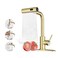 JOOM Gold Kitchen Faucets with Pull Down SprayerWaterfall Kitchen Sink FaucetCommercial Utility Stainless Steel Kitchen FaucetsSingle Handle Kitchen Sink Faucet with Pull Down Sprayer for 3 Function