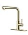 FORIOUS Gold Kitchen Faucet with Pull Down Sprayer Stainless Steel Single Handle Classic Pull Out Sink Faucet for Farmhouse Laundry RV Bar with Deck Plate for 1 or 3 Holes