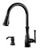 Pfister Wheaton Kitchen Faucet with Pull Down Sprayer and Soap Dispenser Single Handle High Arc Tuscan Bronze Finish GT529WH1Y